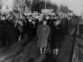 Демонстрация на проспекте Ленина, справа - Каменская Е.Ф., директор школы №3 и почетный гражданин Красноармейска, 1966 год