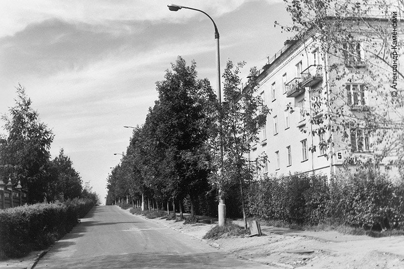 Улица Спортивная, вид от Центральной улицы, 1970-е годы