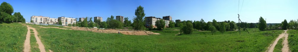 Панорама улицы Морозова и места, где будет строится микрорайон Южный, 2007 год