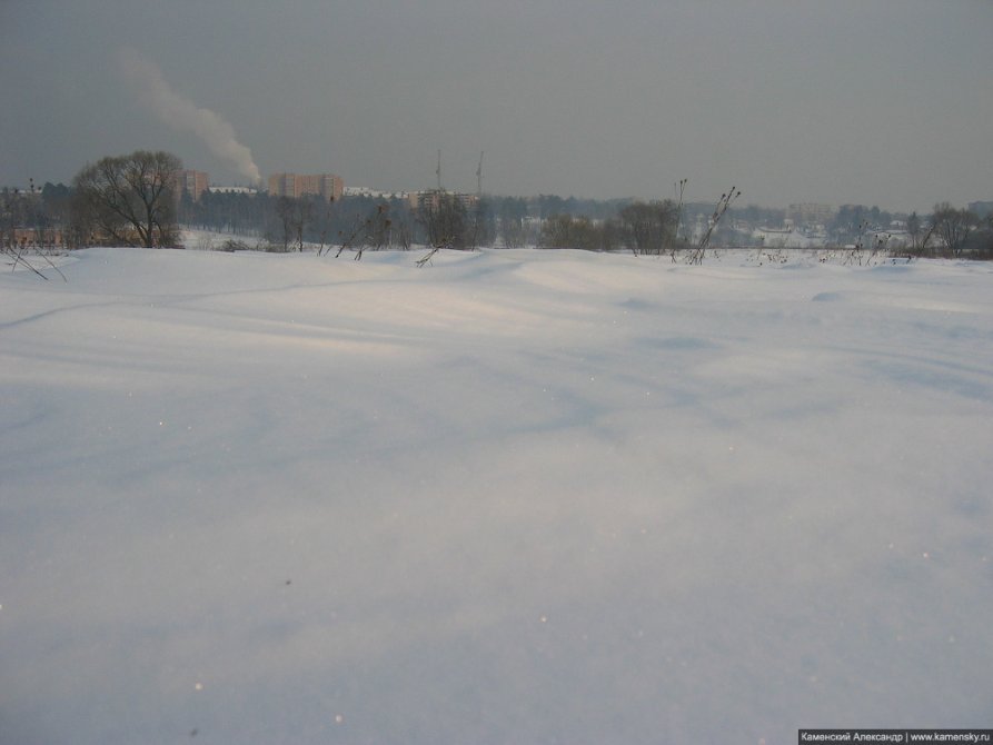Река Воря подо льдом, февраль 2006 года