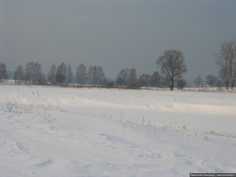 Река Воря подо льдом, февраль 2006 года