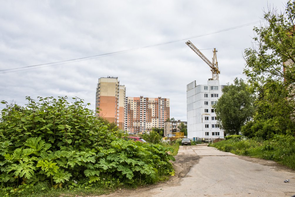 Строительство домов на улице Морозова, июнь 2017 года