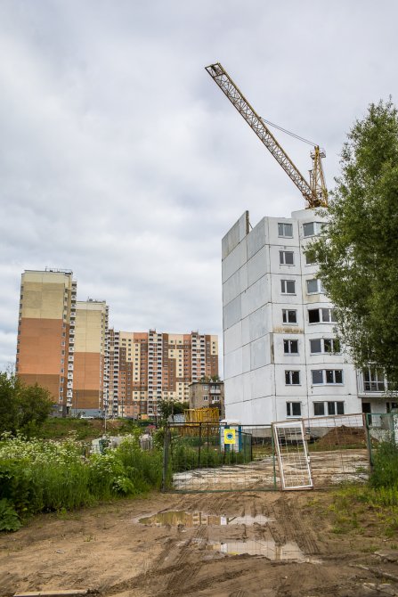 Строительство домов на улице Морозова, июнь 2017 года