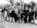 Воспитанники пионерского лагеря НИИ Геодезия около ворот стадиона Зенит, 1960-е годы
