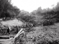 Строительство водоотводного канала на реке Воре около городской плотины, 1900 год
