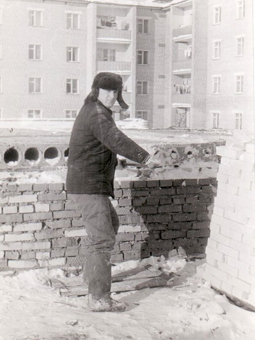 Строительство дома 16 в микрорайоне Северный, 1970-е годы