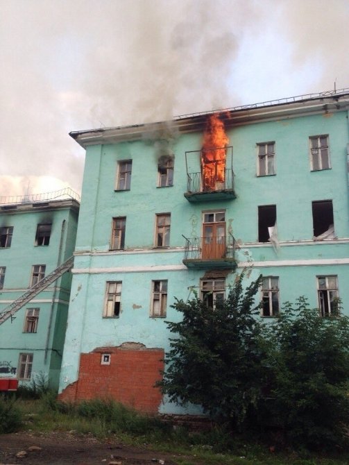 Пожар в здании "Парижа", август 2014 года