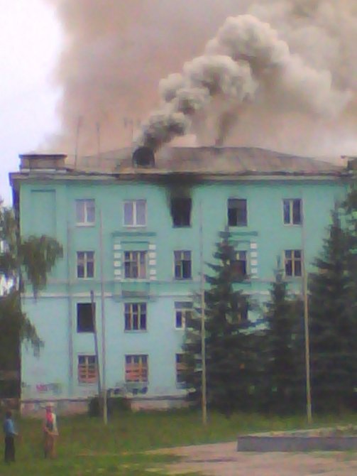 Пожар в здании "Парижа", август 2014 года