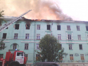 Пожар в здании "Парижа", август 2014 года
