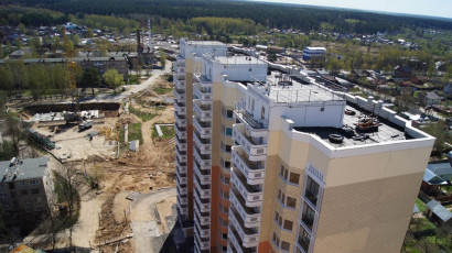 Вид на новые строящиеся дома улицы Морозова, 2015 год