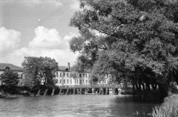 Деревянный мост в районе городской плотины, 1950-е годы