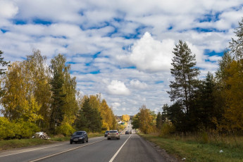 Красноармейское шоссе в районе Царёво, октябрь 2017 года