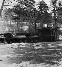 На старой лодочной станции полигона, 1970-е годы