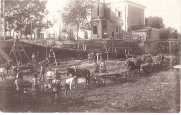 Строительство новой плотине на реке Воре, 1900 год