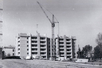 Строительство дома 17 в микрорайоне Северный, 1970-е годы