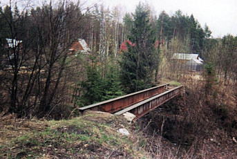 Бывший мост УЖД через ручей около ЛЭП