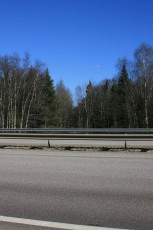 Просека УЖД хорошо видна с нового Ярославского шоссе, окрестности платформы Рахманово